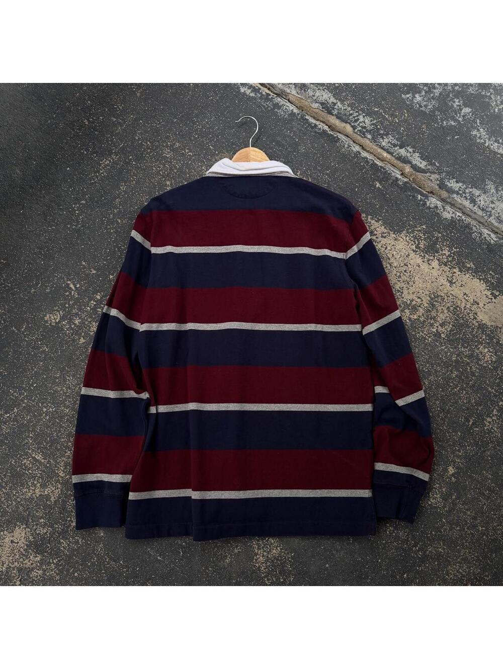 Polo Ralph Lauren Striped Collar Rugby Long Sleeve Shirt - Picture 3 of 4